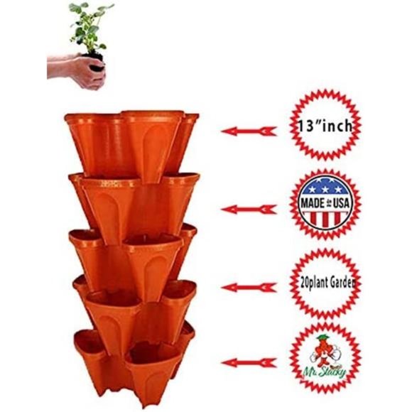 5-Tier Strawberry Planter Pot, 5 Pots - Picture 4 of 6